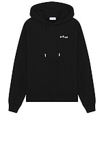 OFF-WHITE Flower Arrow Skate Hoodie in Black, view 2, click to view large image.