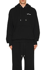 OFF-WHITE Flower Arrow Skate Hoodie in Black, view 3, click to view large image.