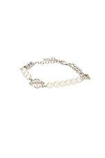 OFF-WHITE★ Bracelet With Pearls And Arrows OFF-WHITE Bracelet with Pearls and Arrows in Silver | FWRD