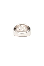 OFF-WHITE Enamel Arrow Ring in Silver, view 3, click to view large image.