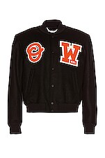 OFF-WHITE OW スタジャン - Black & Orange | FWRD