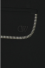 OFF-WHITE Zip Jacket in Black, view 3, click to view large image.