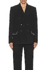 OFF-WHITE Zip Jacket in Black, view 4, click to view large image.