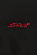 OFF-WHITE Outline Diag Nylon Track Top in Black, view 4, click to view large image.