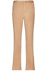 OFF-WHITE Tags Cashmere Slim Pant in Camel, view 1, click to view large image.