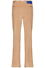 OFF-WHITE Tags Cashmere Slim Pant in Camel, view 2, click to view large image.