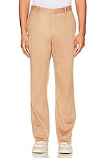 OFF-WHITE Tags Cashmere Slim Pant in Camel, view 3, click to view large image.