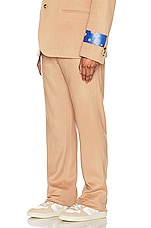 OFF-WHITE Tags Cashmere Slim Pant in Camel, view 4, click to view large image.