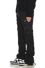 OFF-WHITE Garment Dyed Canvas Round Cargo Pant in Black, view 6, click to view large image.