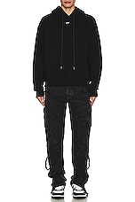 OFF-WHITE Garment Dyed Canvas Round Cargo Pant in Black, view 7, click to view large image.