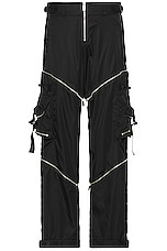 OFF-WHITE Zip Nylon Cargo Pant in Black, view 1, click to view large image.