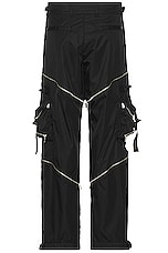OFF-WHITE Zip Nylon Cargo Pant in Black, view 2, click to view large image.