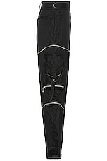 OFF-WHITE Zip Nylon Cargo Pant in Black, view 3, click to view large image.