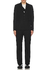 OFF-WHITE Drill Slim Zip Pant in Black, view 6, click to view large image.