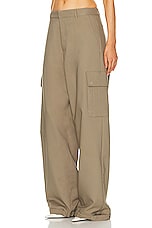 OFF-WHITE Drill Cargo Pant in Beige, view 3, click to view large image.