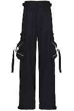 OFF-WHITE Zip Cotton Cargo Pant in Black, view 1, click to view large image.