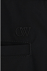 OFF-WHITE Zip Cotton Cargo Pant in Black, view 4, click to view large image.