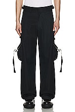 OFF-WHITE Zip Cotton Cargo Pant in Black, view 5, click to view large image.