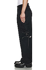 OFF-WHITE Zip Cotton Cargo Pant in Black, view 6, click to view large image.