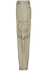 OFF-WHITE Zip Cotton Cargo Pant in Beige, view 3, click to view large image.