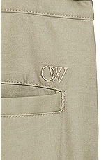 OFF-WHITE Zip Cotton Cargo Pant in Beige, view 4, click to view large image.