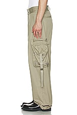 OFF-WHITE Zip Cotton Cargo Pant in Beige, view 6, click to view large image.