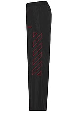 OFF-WHITE Outline Diag Nylon Trackpant in Black, view 3, click to view large image.