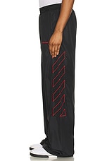 OFF-WHITE Outline Diag Nylon Trackpant in Black, view 6, click to view large image.