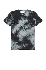 OFF-WHITE Arrow Tie Dye Slim Short Sleeve T-Shirt in Warm Grey & White, view 2, click to view large image.