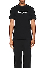 OFF-WHITE Give Me Space Slim Tee in Black, view 3, click to view large image.