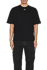 OFF-WHITE Double Moon Arrow Skate Short Sleeve Tee in Black, view 3, click to view large image.