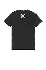 OFF-WHITE Matthew Slim Short Sleeve Tee in Black, view 2, click to view large image.