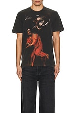 OFF-WHITE Matthew Slim Short Sleeve Tee in Black, view 4, click to view large image.