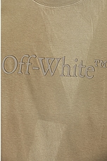 OFF-WHITE Laundry Slim Short Sleeve Tee in Beige, view 3, click to view large image.