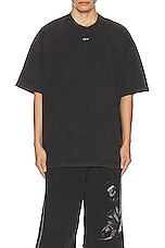 OFF-WHITE Bw S. Matthew Over Short Sleeve Tee in Black, view 4, click to view large image.