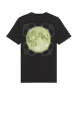OFF-WHITE Super Moon Slim Short Sleeve Tee in Black, view 1, click to view large image.