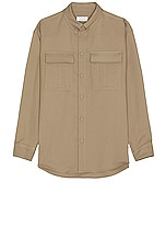 OFF-WHITE Drill Military Overshirt in Beige, view 1, click to view large image.