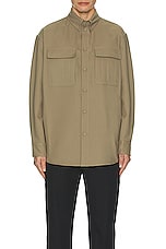 OFF-WHITE Drill Military Overshirt in Beige, view 4, click to view large image.