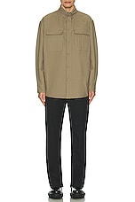 OFF-WHITE Drill Military Overshirt in Beige, view 5, click to view large image.