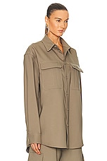OFF-WHITE Drill Military Overshirt in Beige, view 2, click to view large image.