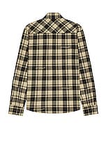 OFF-WHITE Check Flannel Shirt in Black, view 2, click to view large image.