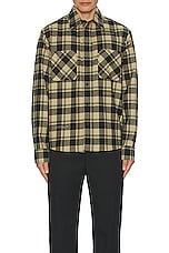 OFF-WHITE Check Flannel Shirt in Black, view 3, click to view large image.