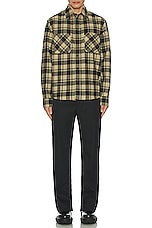 OFF-WHITE Check Flannel Shirt in Black, view 4, click to view large image.