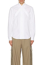 OFF-WHITE Collar Shirt in White, view 4, click to view large image.