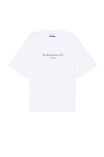 OFF-WHITE Est 2013 Skate Tee in White & Black, view 1, click to view large image.
