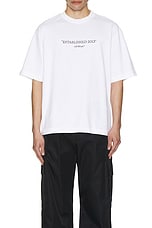 OFF-WHITE Est 2013 Skate Tee in White & Black, view 3, click to view large image.