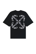 OFF-WHITE Bandana Skate T-shirt in Black & White, view 1, click to view large image.