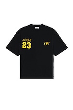 OFF-WHITE 23 Skate Tee in Black Gold Fusion, view 1, click to view large image.