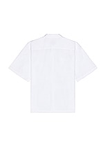 OFF-WHITE Emb Summer Heavycot Shirt in White & Black, view 2, click to view large image.