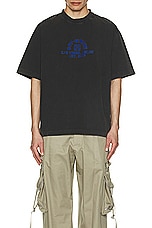OFF-WHITE Washed Est 13 Skate T-shirt in Black & Nautic, view 3, click to view large image.